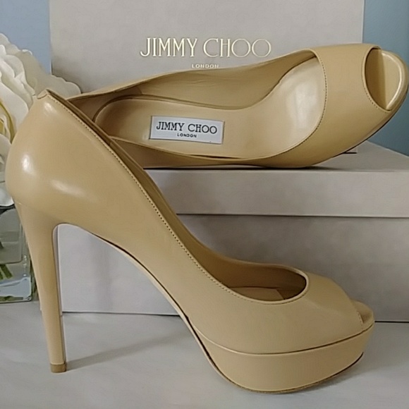 Jimmy Choo Shoes - Brand New -Jimmy Choo Nude peep-toe pumps